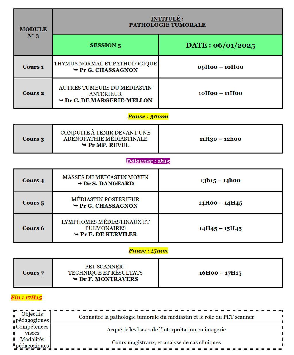 DIPLÔME D’UNIVERSITÉ IMAGERIE THORACIQUE